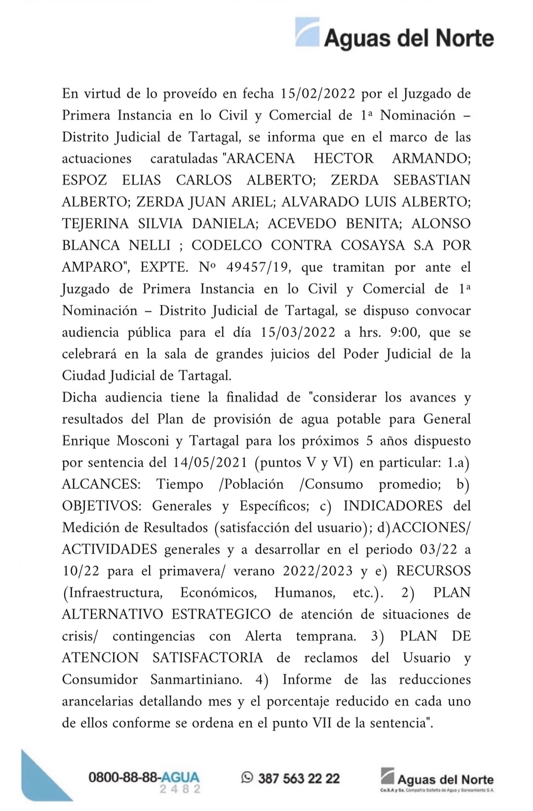 Aviso Judicial AN